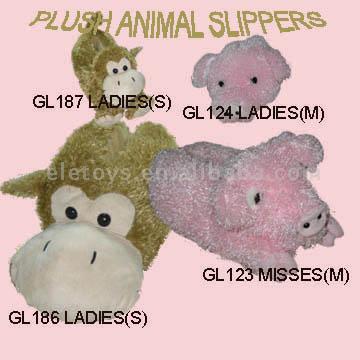  Plush Animal Slippers (Animal en peluche Chaussons)