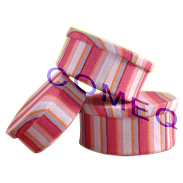  Round Paper Fabric Baskets with Lids (Круглые бумаги ткань корзины с крышками)