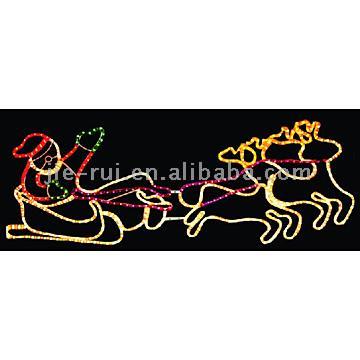  Running Deer and Santa Claus Motif Light (Running Deer und Santa Claus Motiv Light)