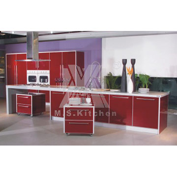 Kitchen on Resin Finish Kitchen Furniture