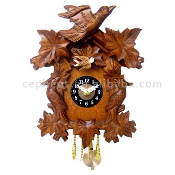 Hand Carving Cuckoo Clock (Ручной резьбы по дереву Часы с кукушкой)