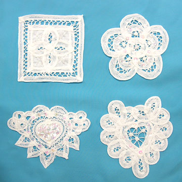  100% Cotton Lace on Cotton Fabric with Handcraft Embroidery (100% хлопок кружева на хлопчатобумажной ткани с вышивкой Handcraft)