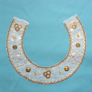  Handcraft Embroidered Beads & Copper Sheet on Organza (Наше вышитая бисером & медный лист на органзы)