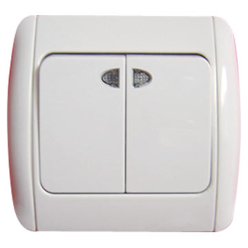 Doubel-Schalter mit Kontrollleuchte (Doubel-Schalter mit Kontrollleuchte)