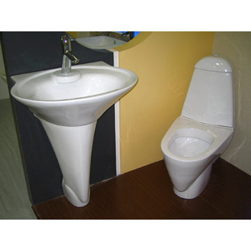  Toilet, Pedestal Wash Basin (Туалет, Умывальник Пьедестал)