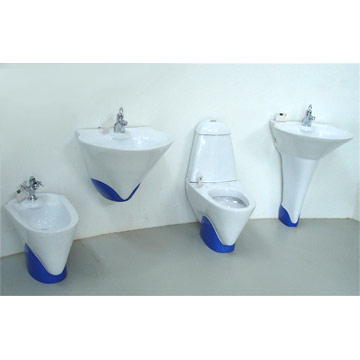  Toilet, Bidet, Basin And Pedestal (Toilettes, bidet, lavabo et d`un socle)
