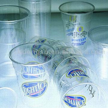  Printed PET Disposable Beverage Cups (Печатный ПЭТ одноразовая напитки кубки)