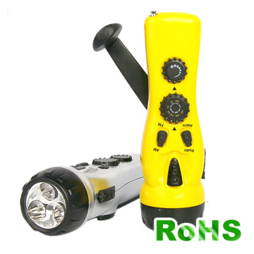  Crank AM FM Radio Flashlight with Alarm (SB-3049) ( Crank AM FM Radio Flashlight with Alarm (SB-3049))