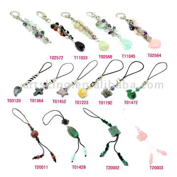  Semi-Precious Stone Key Chains (Pierre semi-précieuse Key Chains)