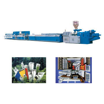  PVC, PE Wood-Plastic Compound / Panel Material Production Line (PVC, PE composés bois-plastique ou matériau du bandeau Ligne de production)