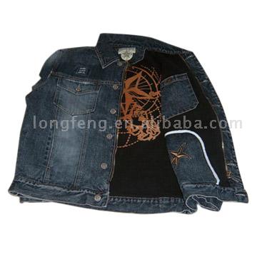  Mens` Denim Jacket with Lining (milj-415) ( Mens` Denim Jacket with Lining (milj-415))
