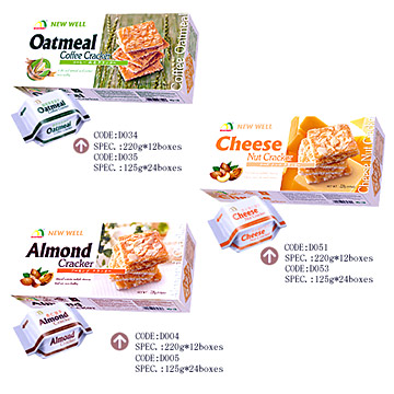  Almond Nutrition, Cheese Nut & Oatmeal Coffee Cracker
