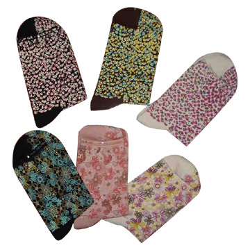  Ladies` Print Socks (Распечатать Женские носки)
