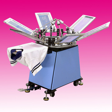  6-Color Manual T-shirt Screen Printing Machine