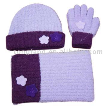  Polyester Twist Scarf, Glove & Hat ( Polyester Twist Scarf, Glove & Hat)