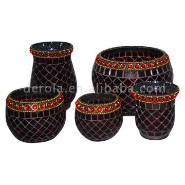  Mosaic Candle Holders (Мозаика Подсвечники)