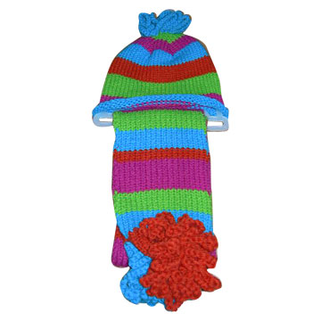  Knitted Hat and Scarf Set ( Knitted Hat and Scarf Set)
