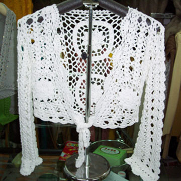  Ladies Hand Crochet Sweater (Рука дамы вязание крючком свитер)