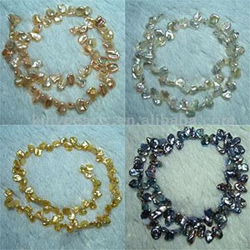  Coin Retangle Pearl Strands