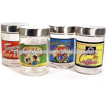  Glass Coffee Jars