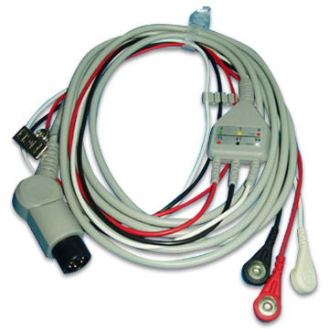  One Piece 3-Lead ECG Cable