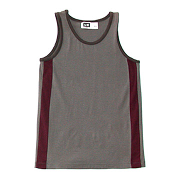  Men`s Single Jersey Vest with Assorted Colors (Men`s Single Jersey Vest avec des couleurs variées)