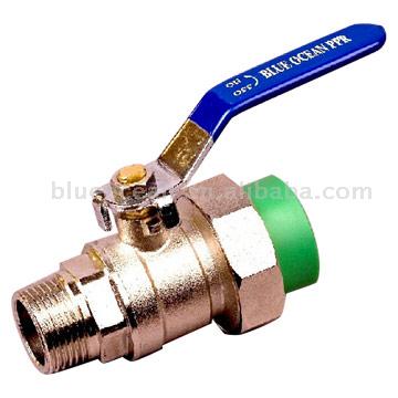  Ball Valve with Male Threaded Insert ( Ball Valve with Male Threaded Insert)