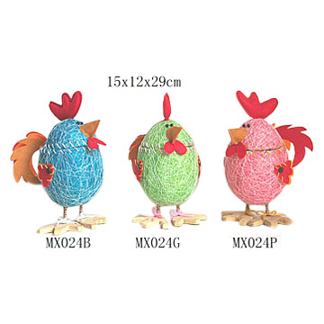  Sisal Easter Chicken Containers (Sisal Pâques Poulet Containers)