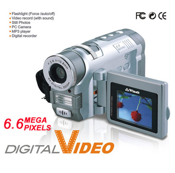  6.6m Pixels Digital Video Camera with MP3/MP4 Player ()
