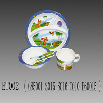  Melamine Children`s Dinner Set (Mélamine Children`s Dinner Set)