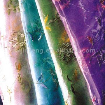  Embroidery with Metallic on Organza