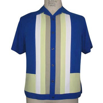  Men`s Short Sleeve Woven Shirt