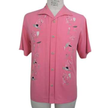  Embroidered Short Sleeve Woven Shirt ( Embroidered Short Sleeve Woven Shirt)