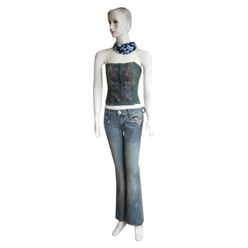  Ladies` Stretch Top and Jeans (Ladies `Stretch Top et Jeans)