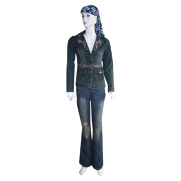  Ladies` Stretch Jacket and Pants (Ladies `Stretch Jacket and Pants)