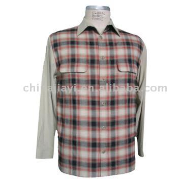  Men`s Short Sleeve Woven Shirt