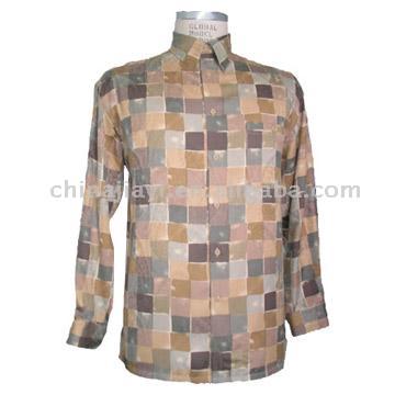 Men`s Short Sleeve Woven Shirt