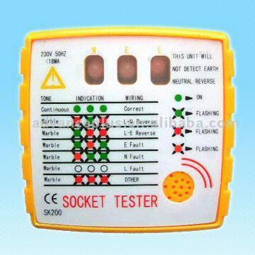  Audible and LED Socket Tester ( Audible and LED Socket Tester)