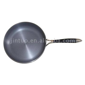  Hard Anodized Aluminum Frying Pan with Stainless Steel Handle ( Hard Anodized Aluminum Frying Pan with Stainless Steel Handle)