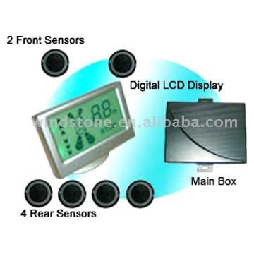 Bunte LCD-Display mit 6 Sensoren Parksensor (Bunte LCD-Display mit 6 Sensoren Parksensor)
