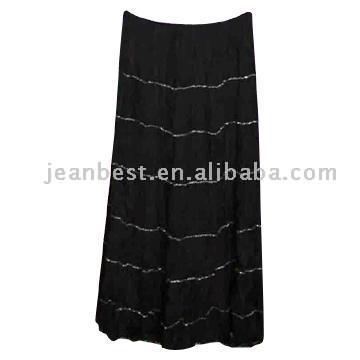 Silk Skirt with Crinkled Layer and Golden Seam (Silk Skirt avec gaufrées couche et Golden Seam)