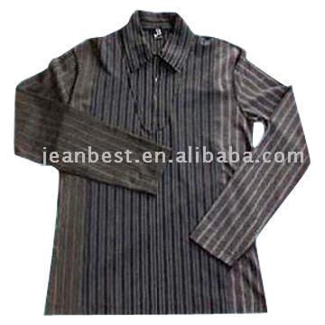  Men`s Striped Long Sleeve Cotton Shirt