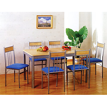  Metal Dinner Sets (1 Table With 4 Chairs) (Metal Dîner Sets (1 table avec 4 chaises))