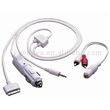  Car Charger with Audio Cable (KFZ-Ladekabel mit Audio-Kabel)