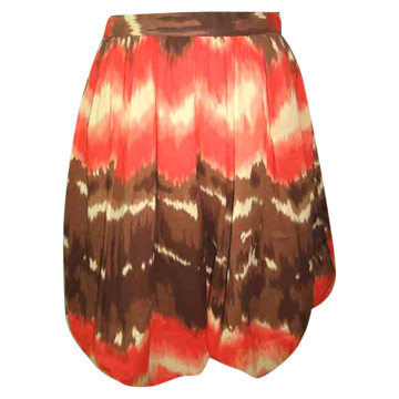  Printed Silk Skirt