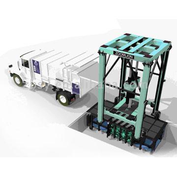  Vetical Waste Compacting and Transporting Station