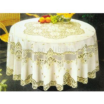  Gold And Silver Pvc Table Cloth (Gold und Silber Pvc Tischdecke)