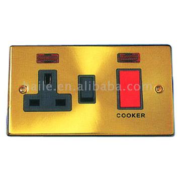  45A Switch and Neon / 13A Switched Socket and Neon (45A Switch и Неон / 13A Socket коммутируемым и Неон)