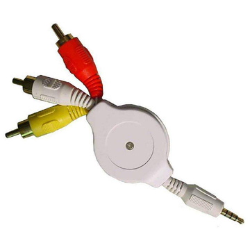  Retractable USB Cable (3.5-3RCA Cable) (Un câble USB rétractable (3,5-3RCA Cable))