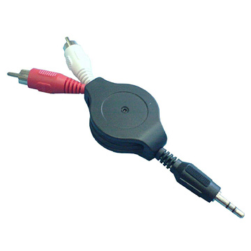  Retractable USB Cable (3.5-2RCA Cable) (Un câble USB rétractable (3,5-2RCA Cable))